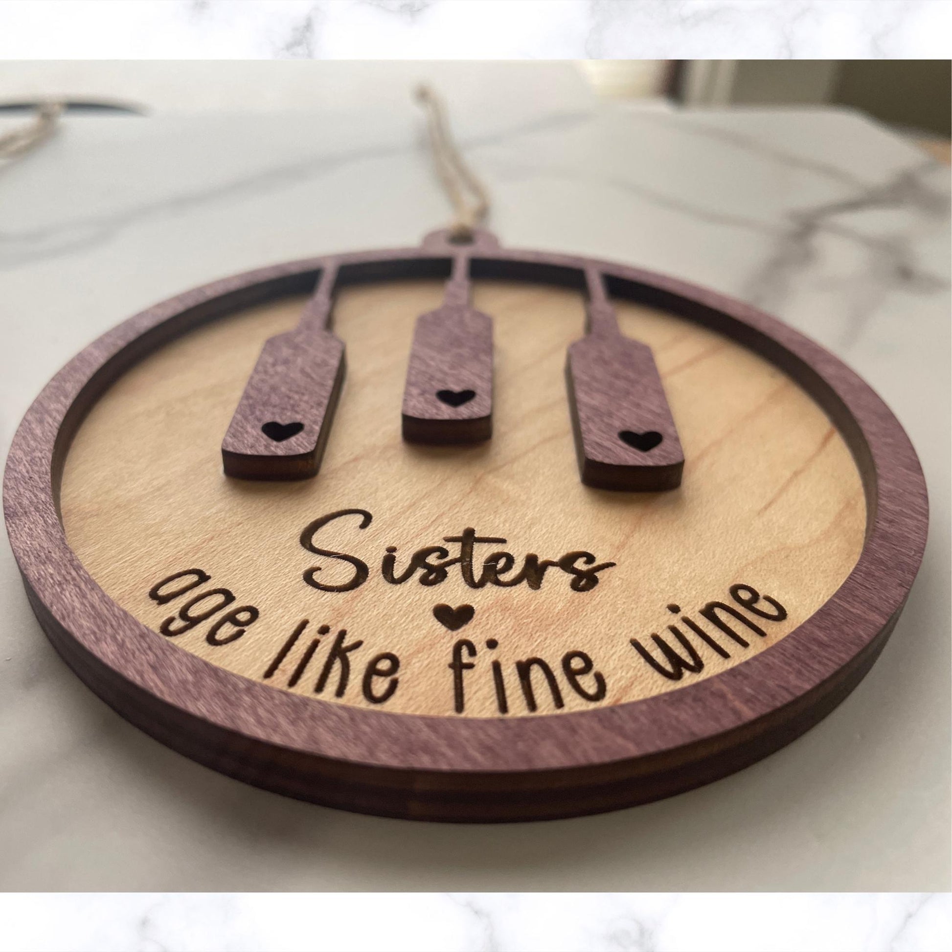 Personalized Wine Bottle Christmas Ornament – Custom Names (Up to 8), girls' wine trip vacation
