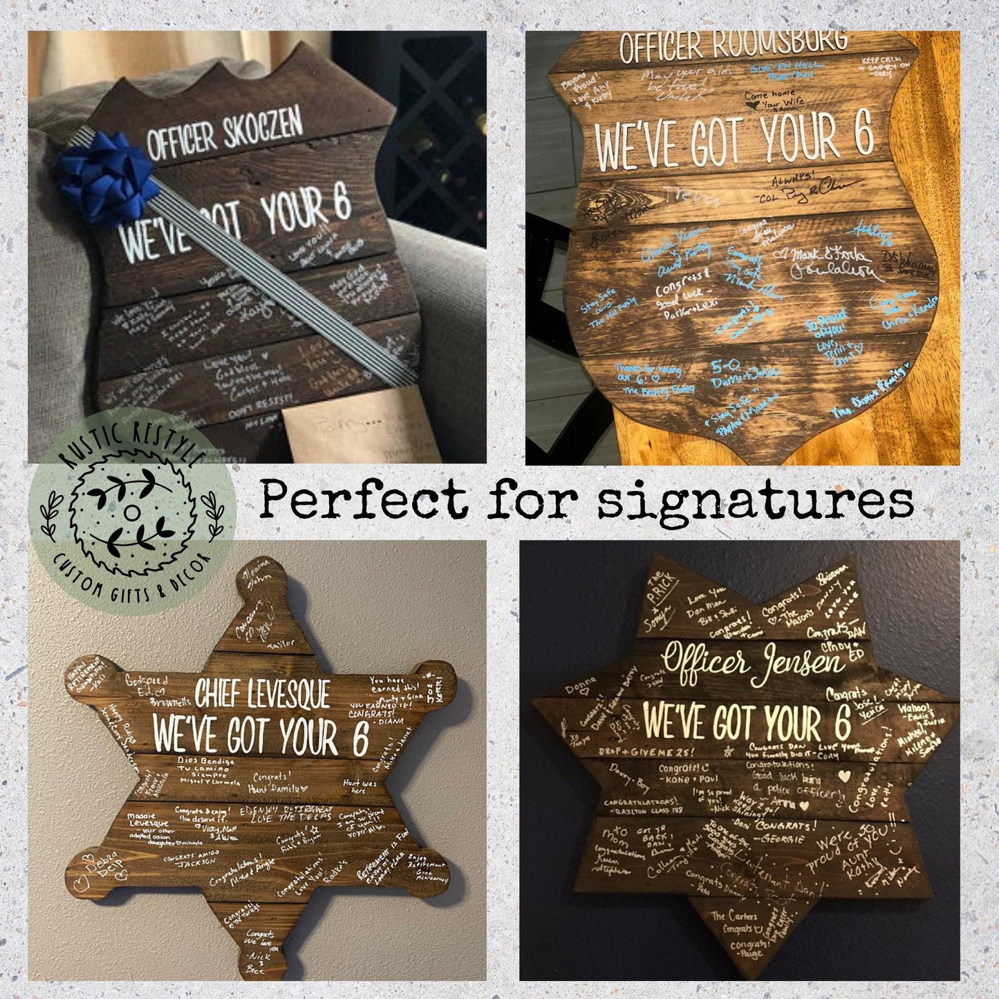 Custom Police officer gift graduation or promotion guest book, Police academy, sign in book keepsake, retirement gift, shield badge