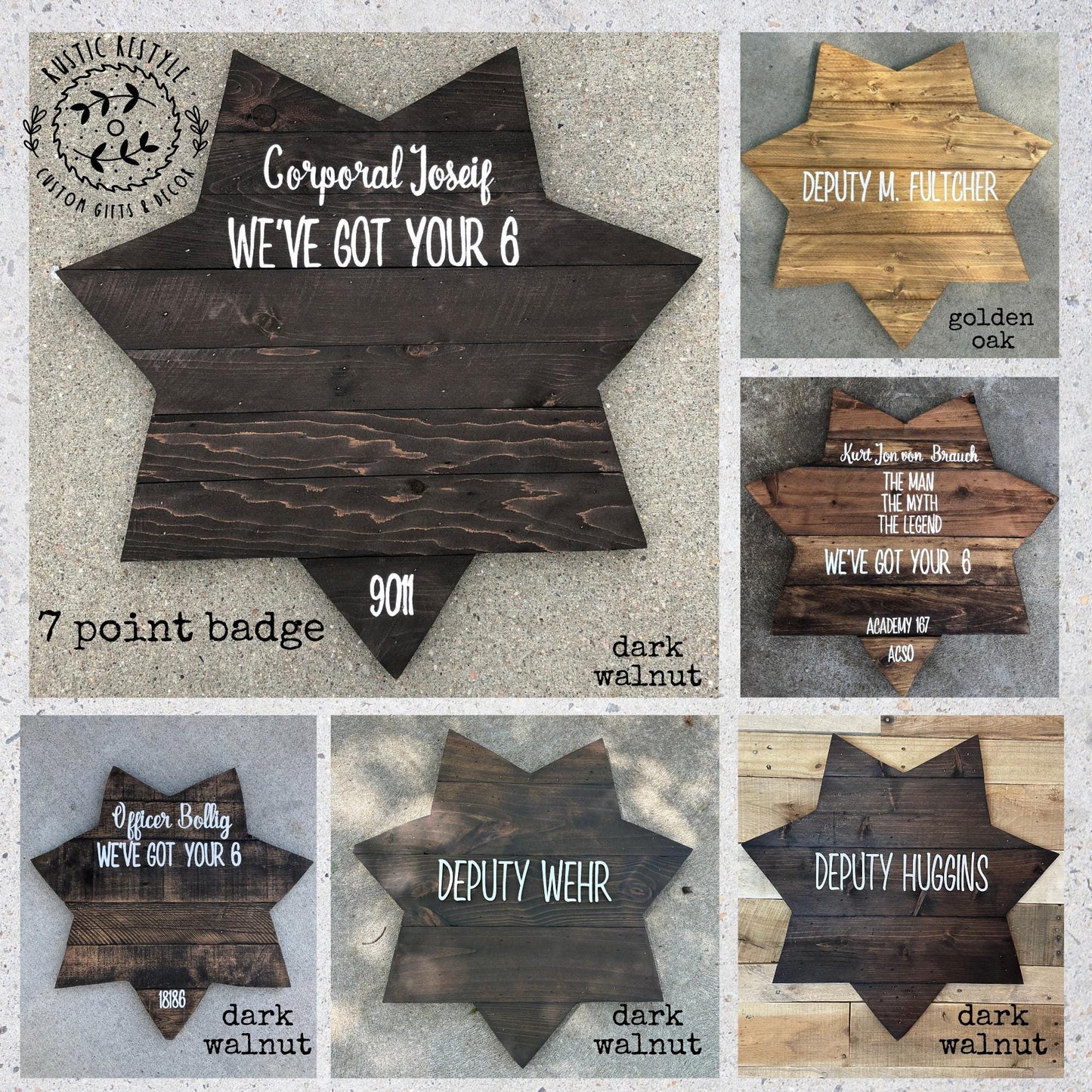 Personalized Police Officer gifts, for retirement, promotion guestbook, police academy graduation, wood police badge wall art,