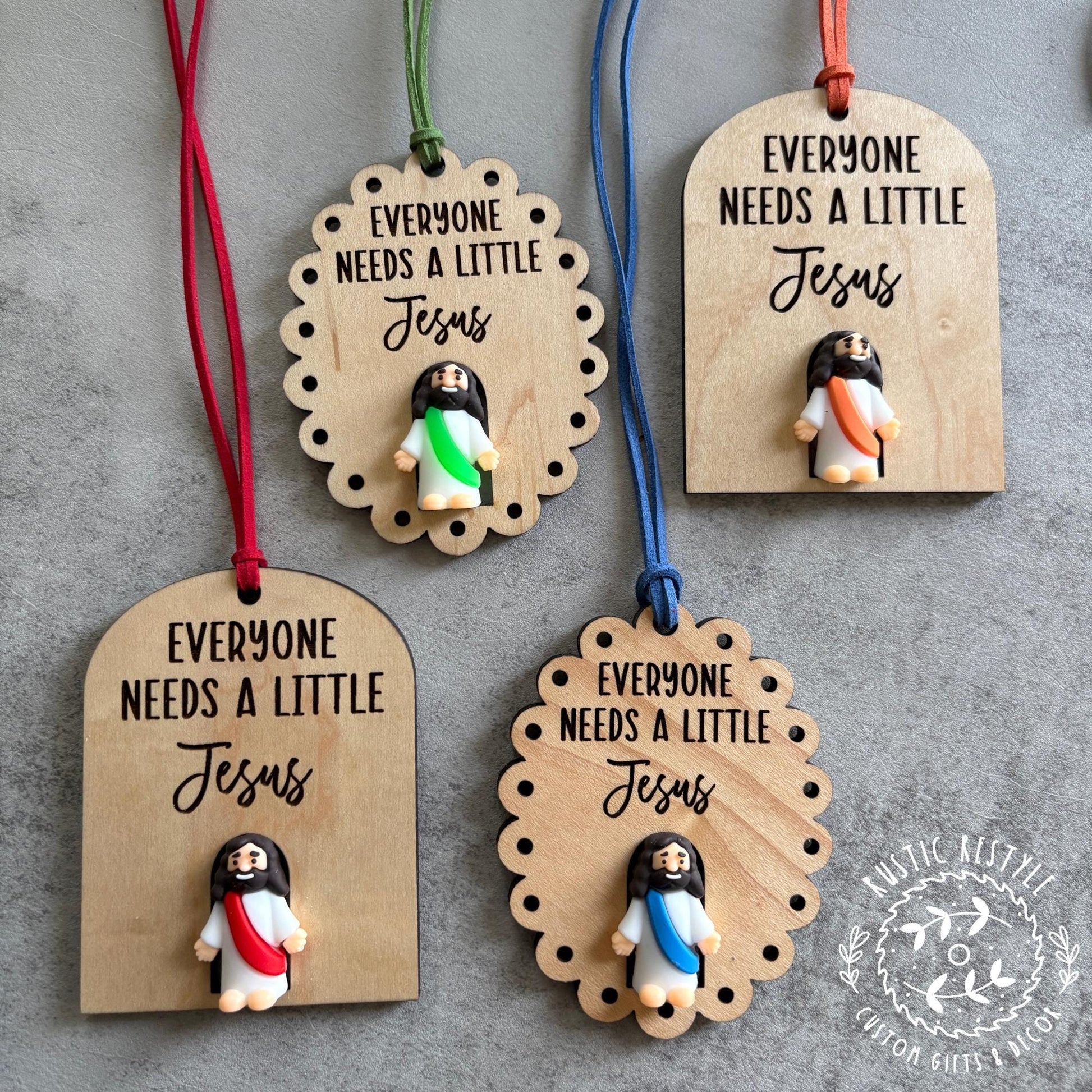 Everyone Needs a Little Jesus Tag • Christian Gift Tag • Religious Ornament •