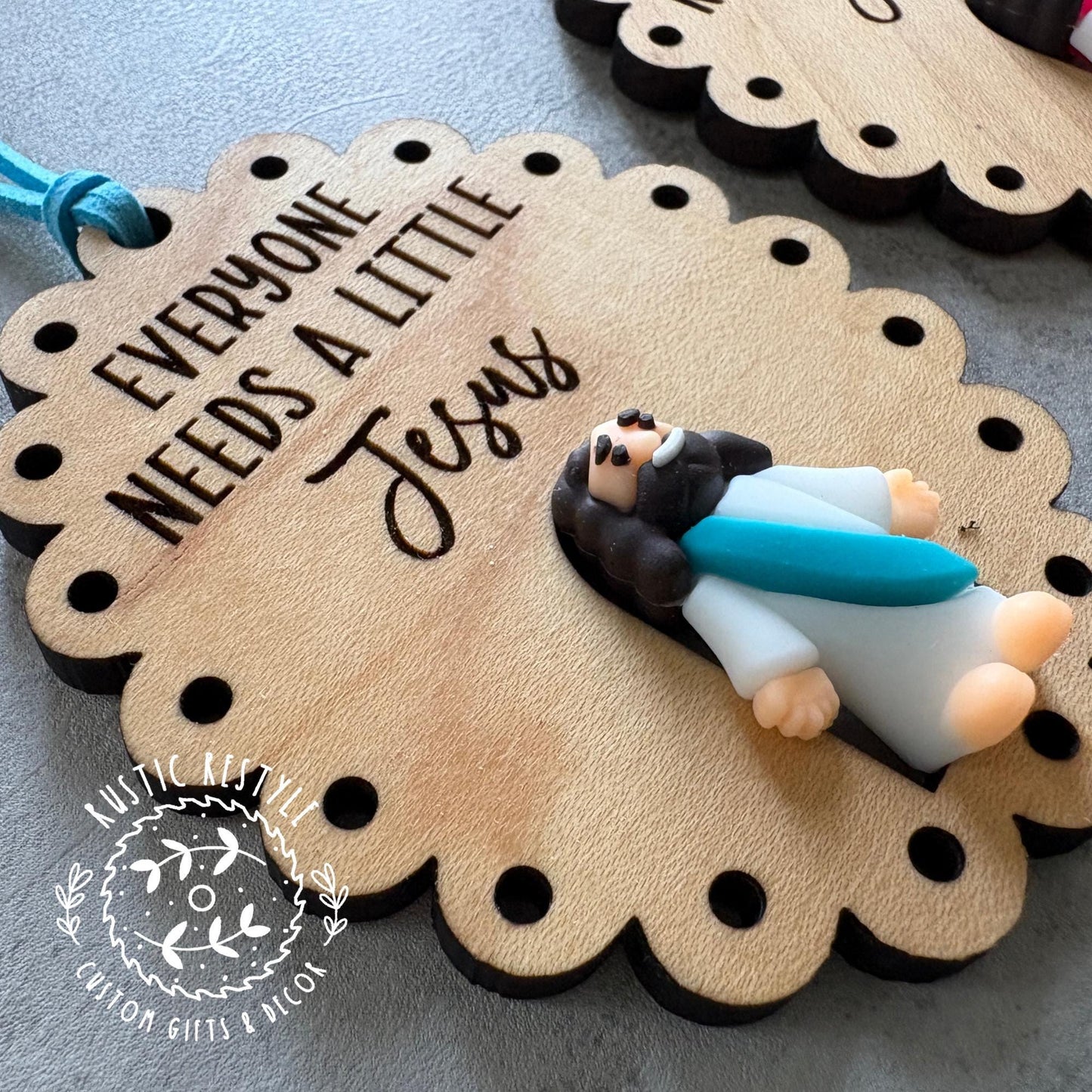 Everyone Needs a Little Jesus Tag • Christian Gift Tag • Religious Ornament •