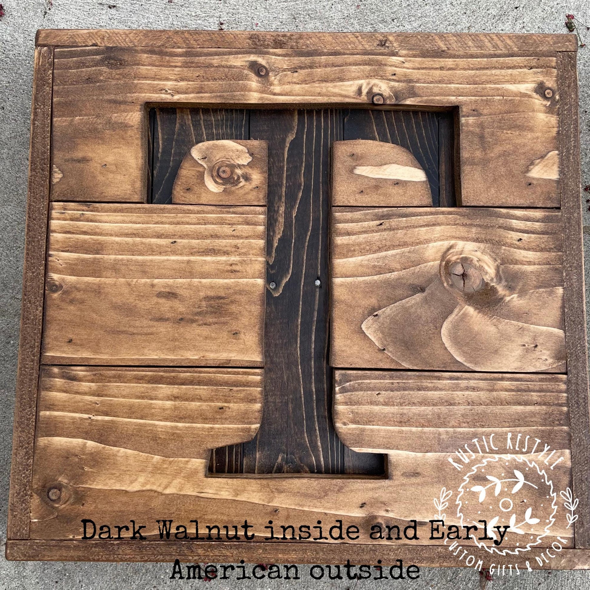 Rustic Monogram Wall Sign, Custom Initial Pallet Decor, Personalized Wedding or Housewarming Gift (18X18INCH)
