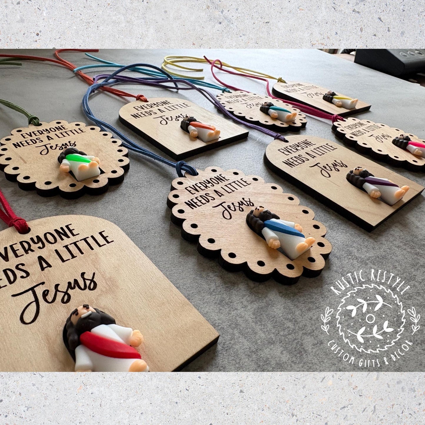 Everyone Needs a Little Jesus Tag • Christian Gift Tag • Religious Ornament •