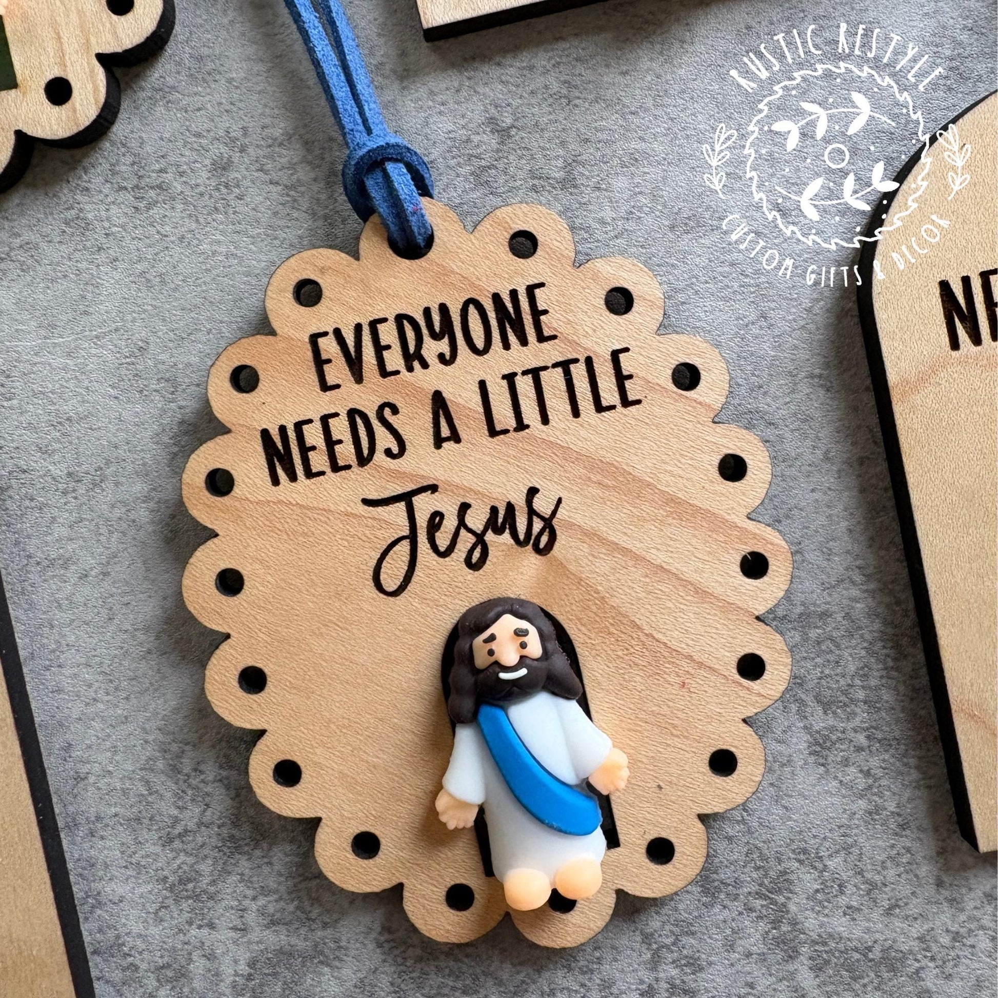 Everyone Needs a Little Jesus Tag • Christian Gift Tag • Religious Ornament •