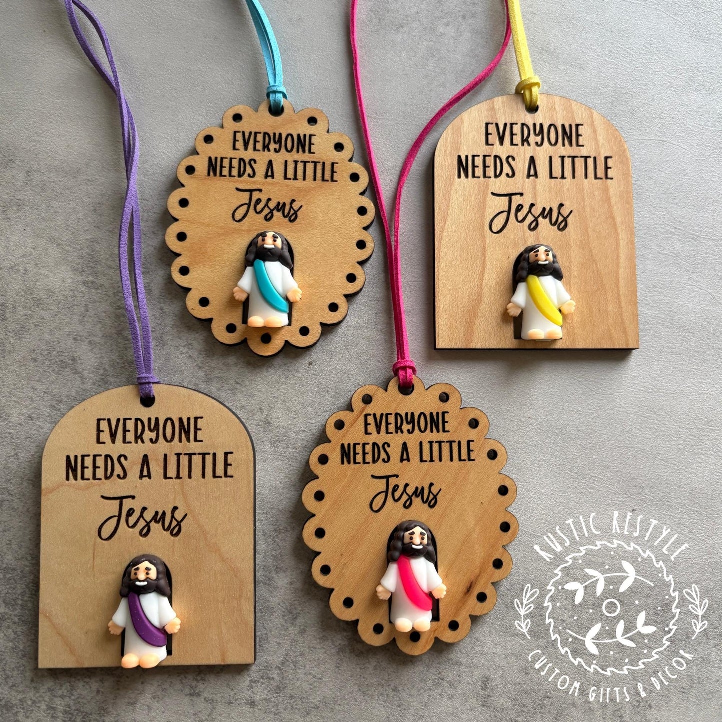 Everyone Needs a Little Jesus Tag • Christian Gift Tag • Religious Ornament •