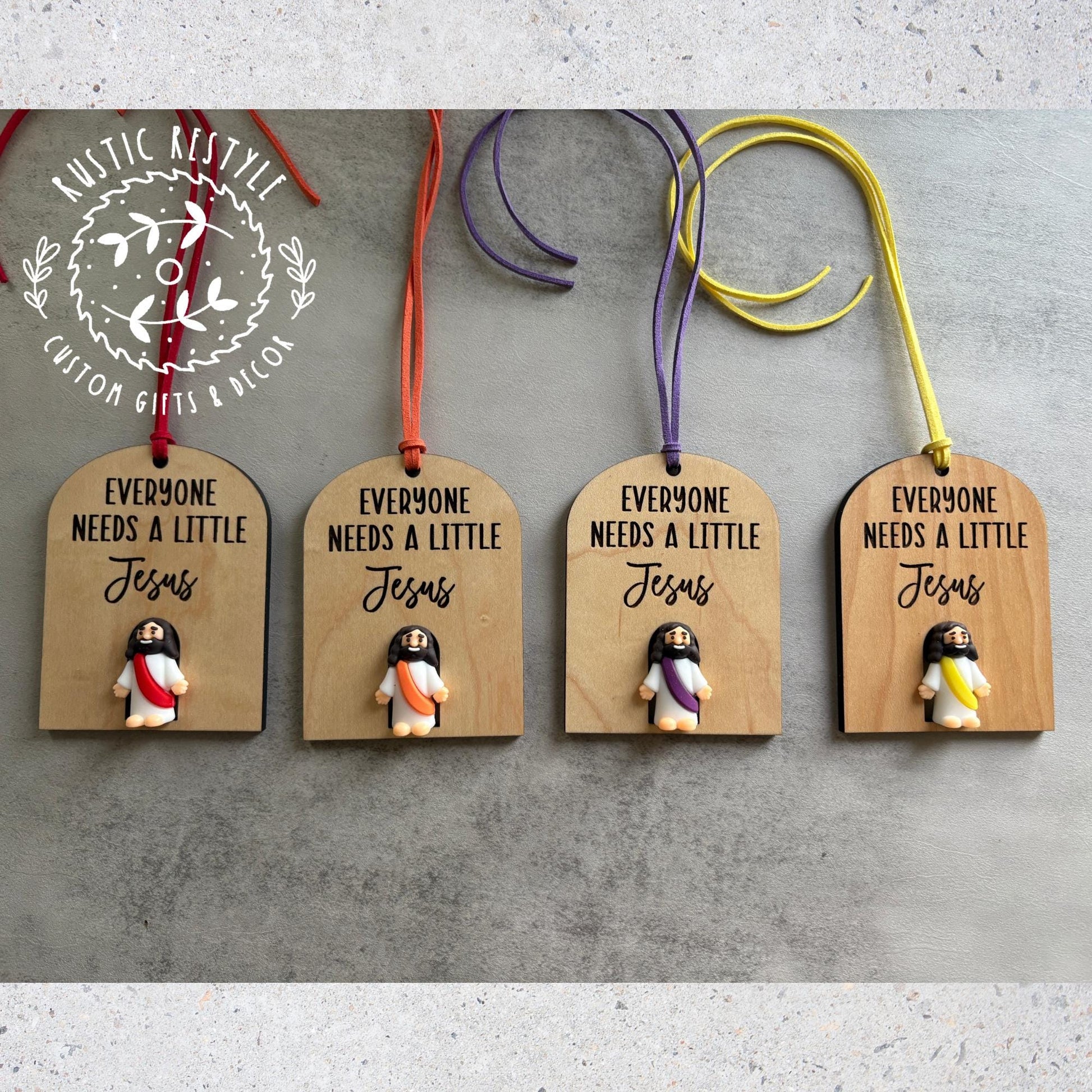 Everyone Needs a Little Jesus Tag • Christian Gift Tag • Religious Ornament •