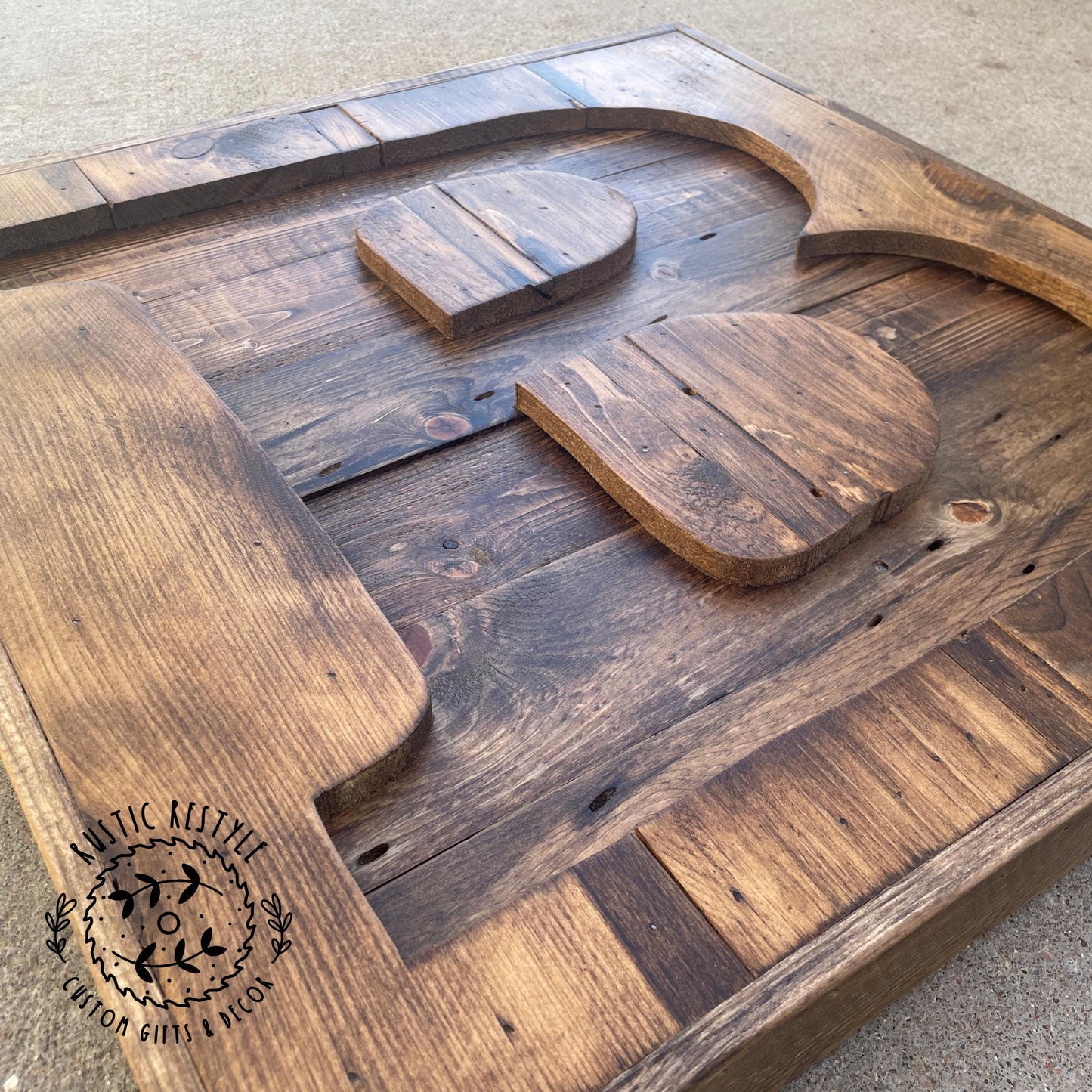 Reclaimed wood monogram sign, personalized home wall decor initial
