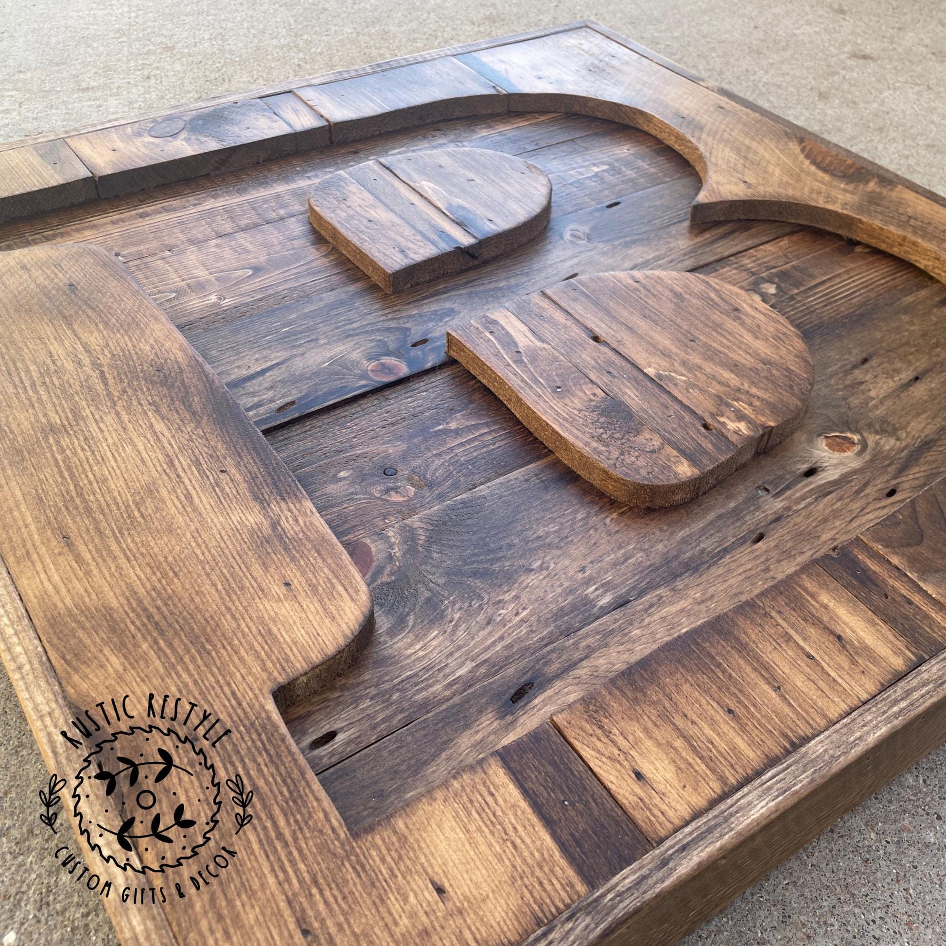 Reclaimed wood monogram sign, personalized home wall decor initial