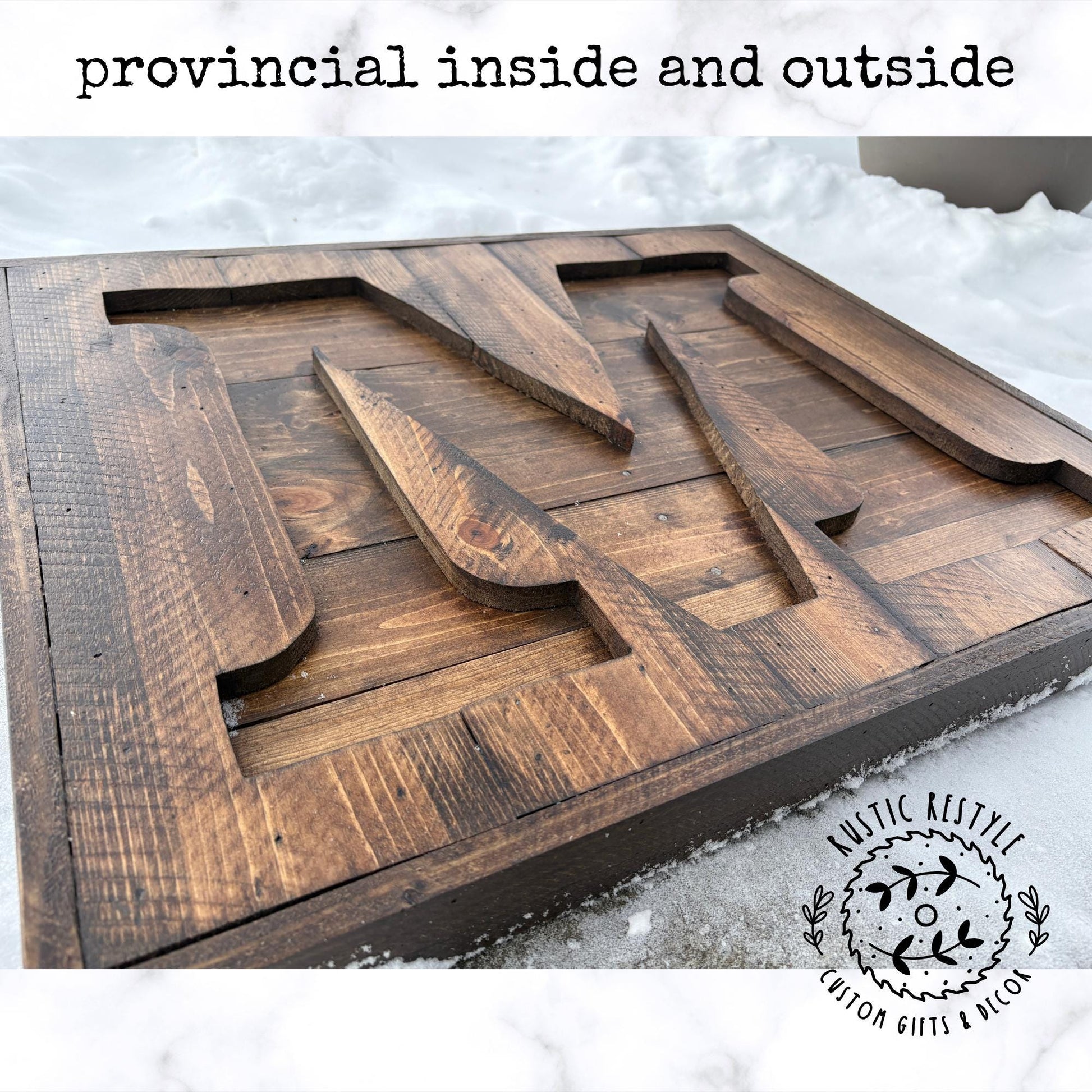 Reclaimed wood monogram sign, personalized home wall decor initial