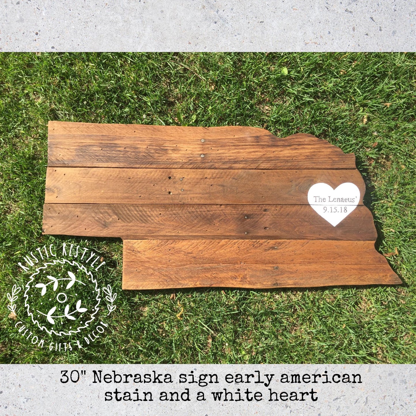 Nebraska wood cutout, Nebraska wall map, state sign, wooden state cut out, state wall art, wedding guest book, wood Nebraska alternative