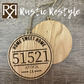 Wood engraved Zip code ornament, Customizable to your chosen Zip code
