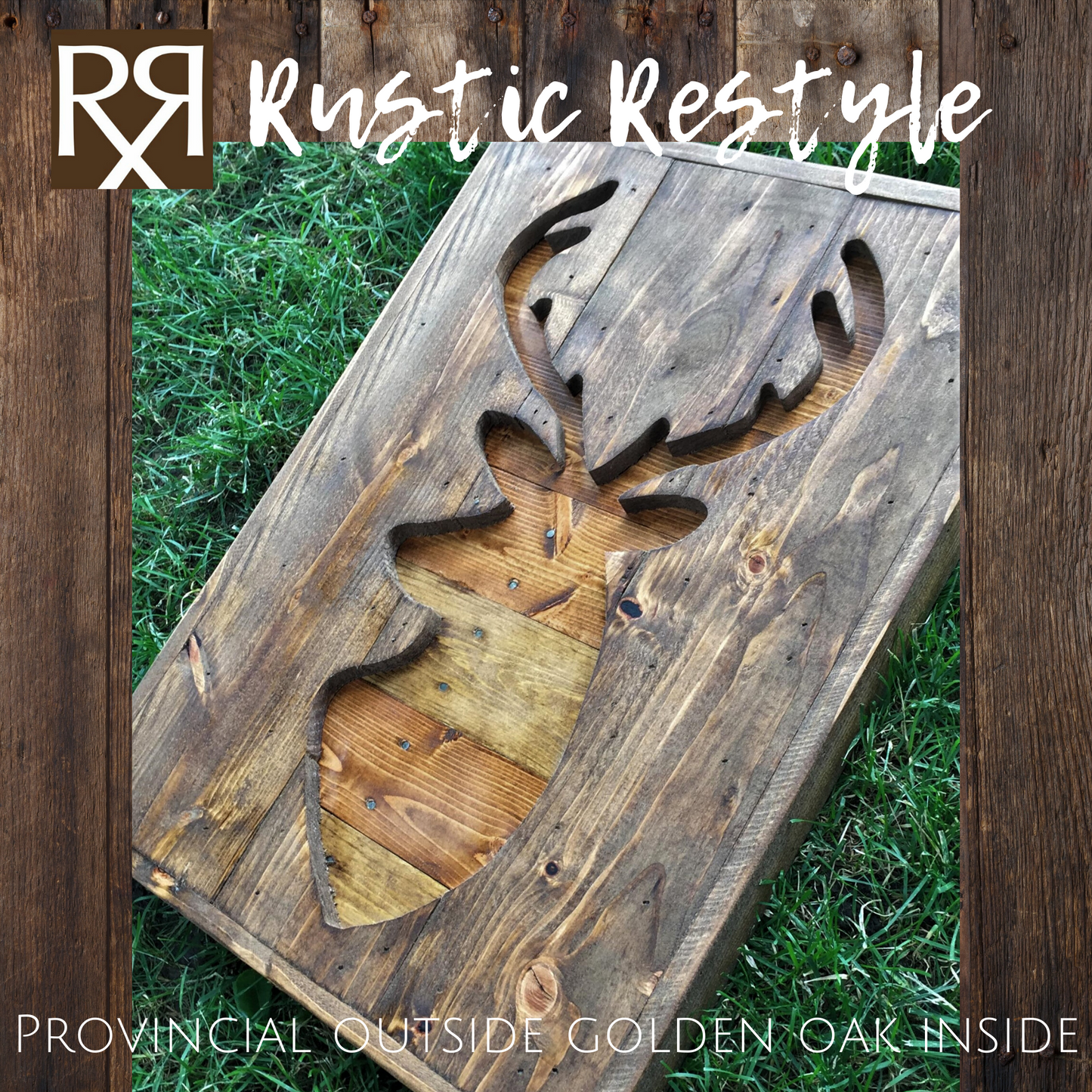 Pallet Wood Deer Silhouette - Rustic Country Hunting Trophy Sign Gift for Him - Rustic Restyle