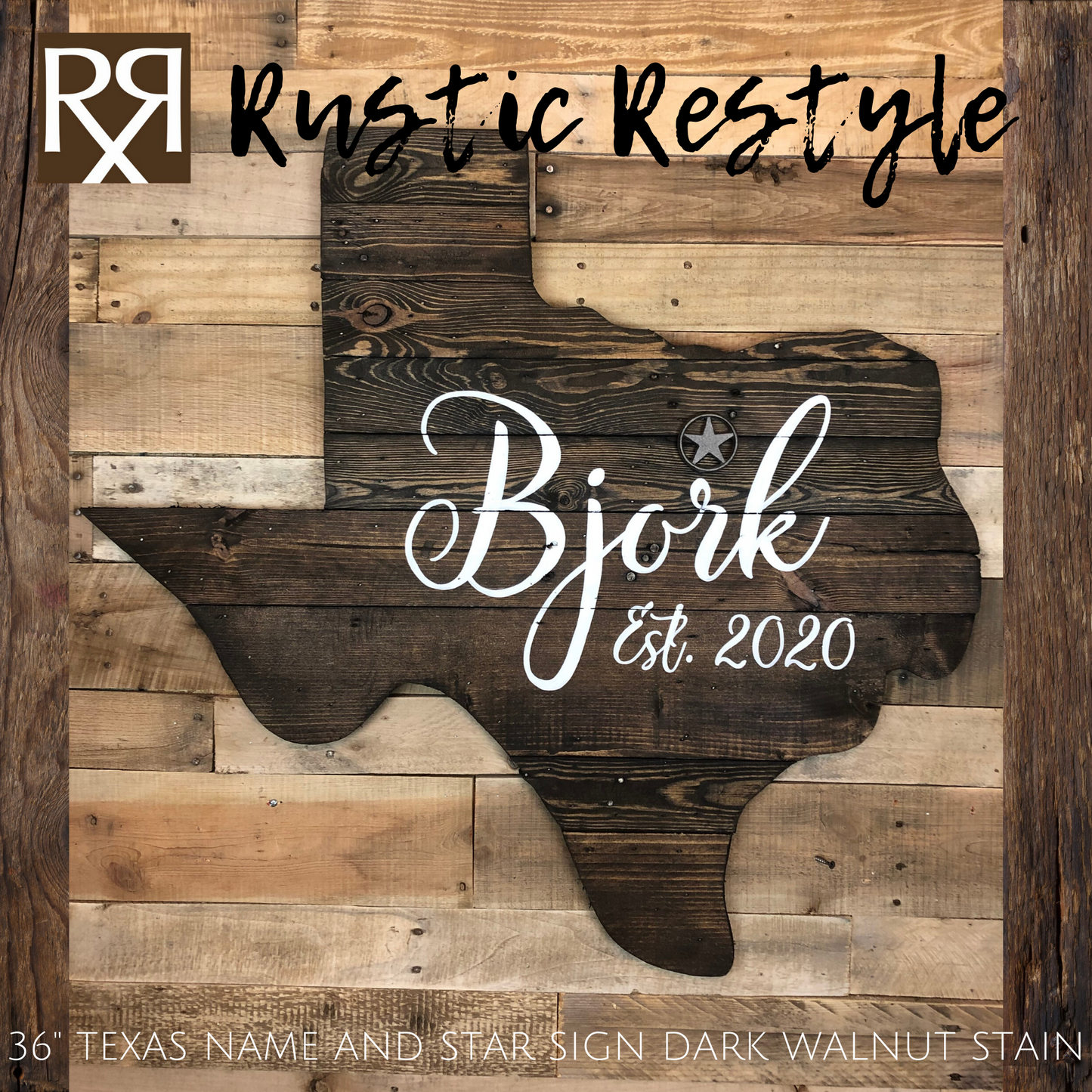 Last name wood sign, pallet sign wall art, wood state art, new home wood sign, rustic home decor, wooden Texas sign, pallet signs, signage - Rustic Restyle