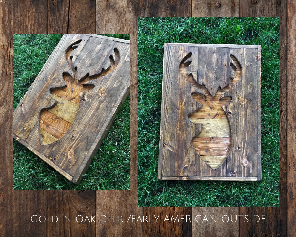 Pallet Wood Deer Silhouette - Rustic Country Hunting Trophy Sign Gift for Him - Rustic Restyle