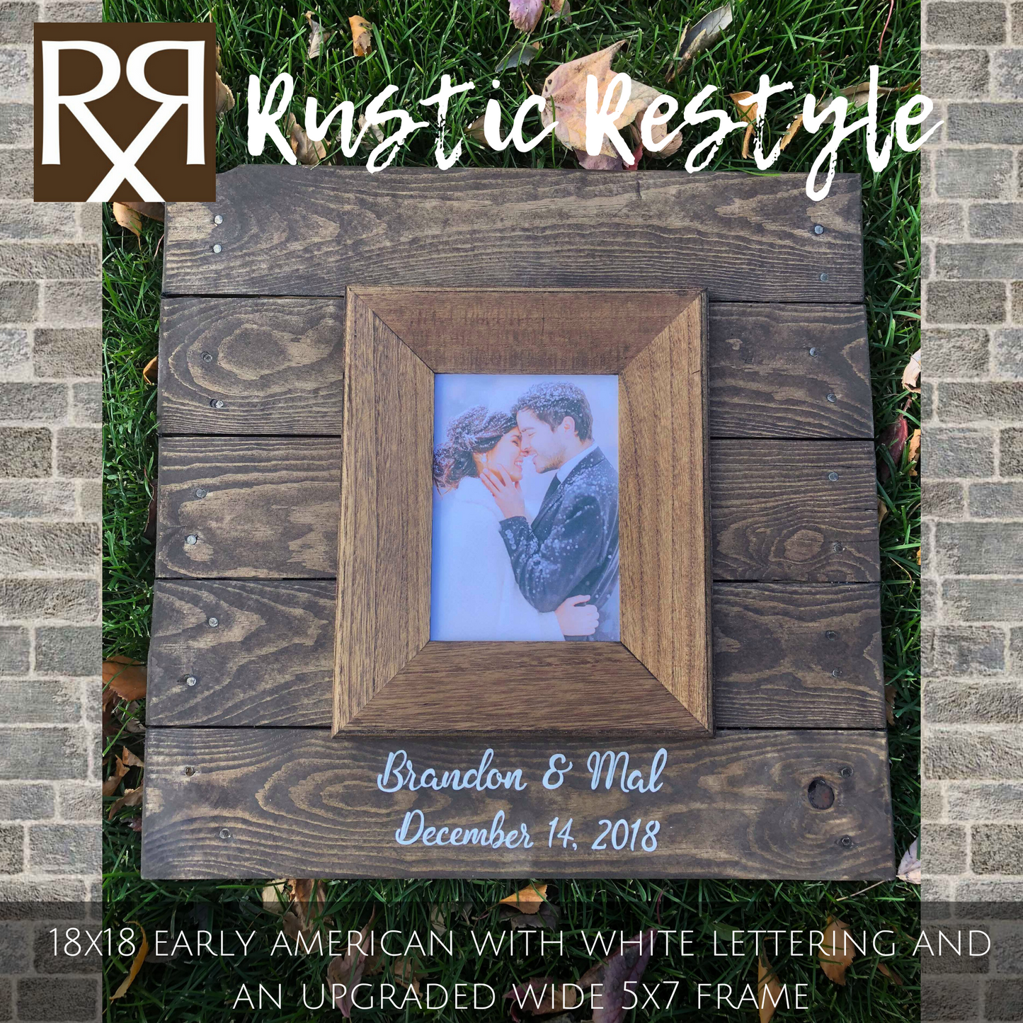 18"X18"  Wooden signable wedding guest book made from reclaimed wood