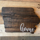14" inch Iowa home reclaimed pallet sign
