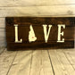 House warming gift, New Hampshire sign, New Hampshire state, Custom wood sign, New Hampshire Decor, Love sign, State sign, gift idea, 005