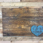 Large 24x36, wooden Heart Guest book Alternative, guestbook sign, custom personalized wedding decor, wall art, rustic wedding, turquoise