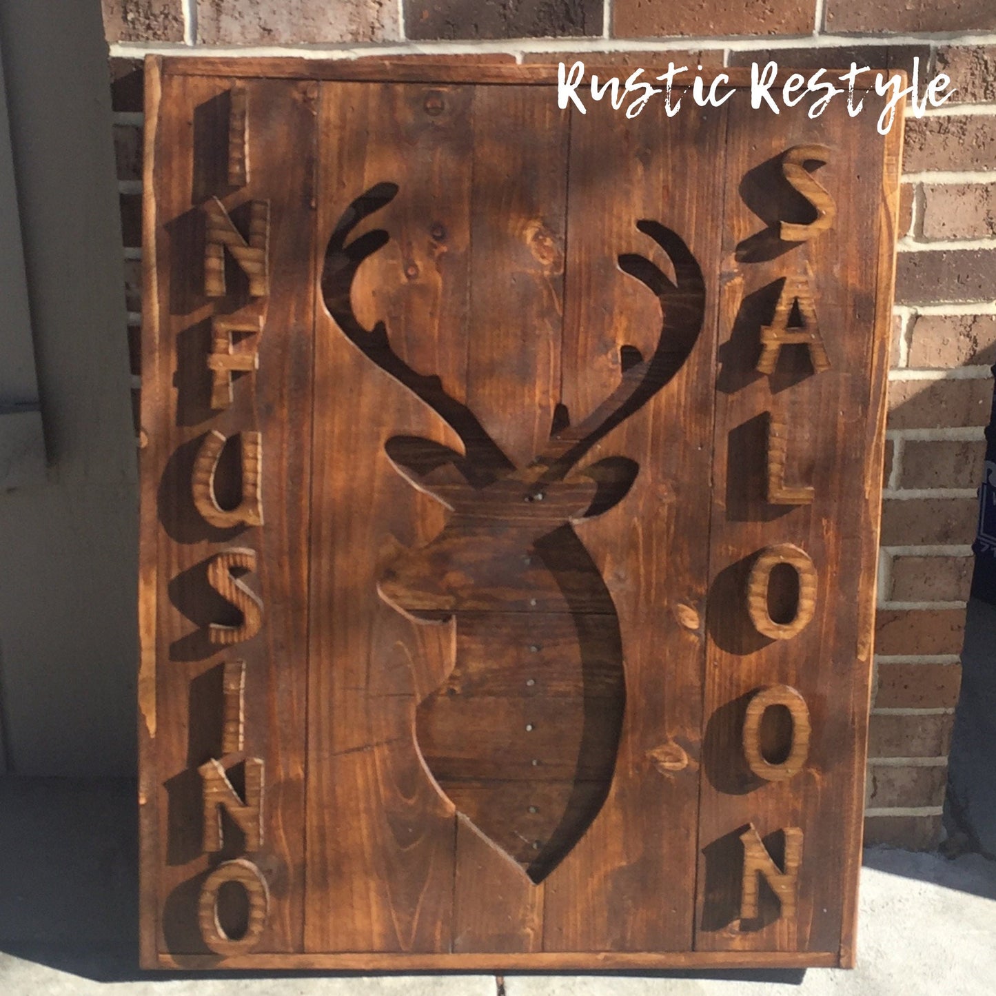 Deer Silhouette Decor, Deer Head Decor, Deer Head, Deer Silhouette, Deer Antlers, Deer Art Decor, deer head faux, wood lake house sign,