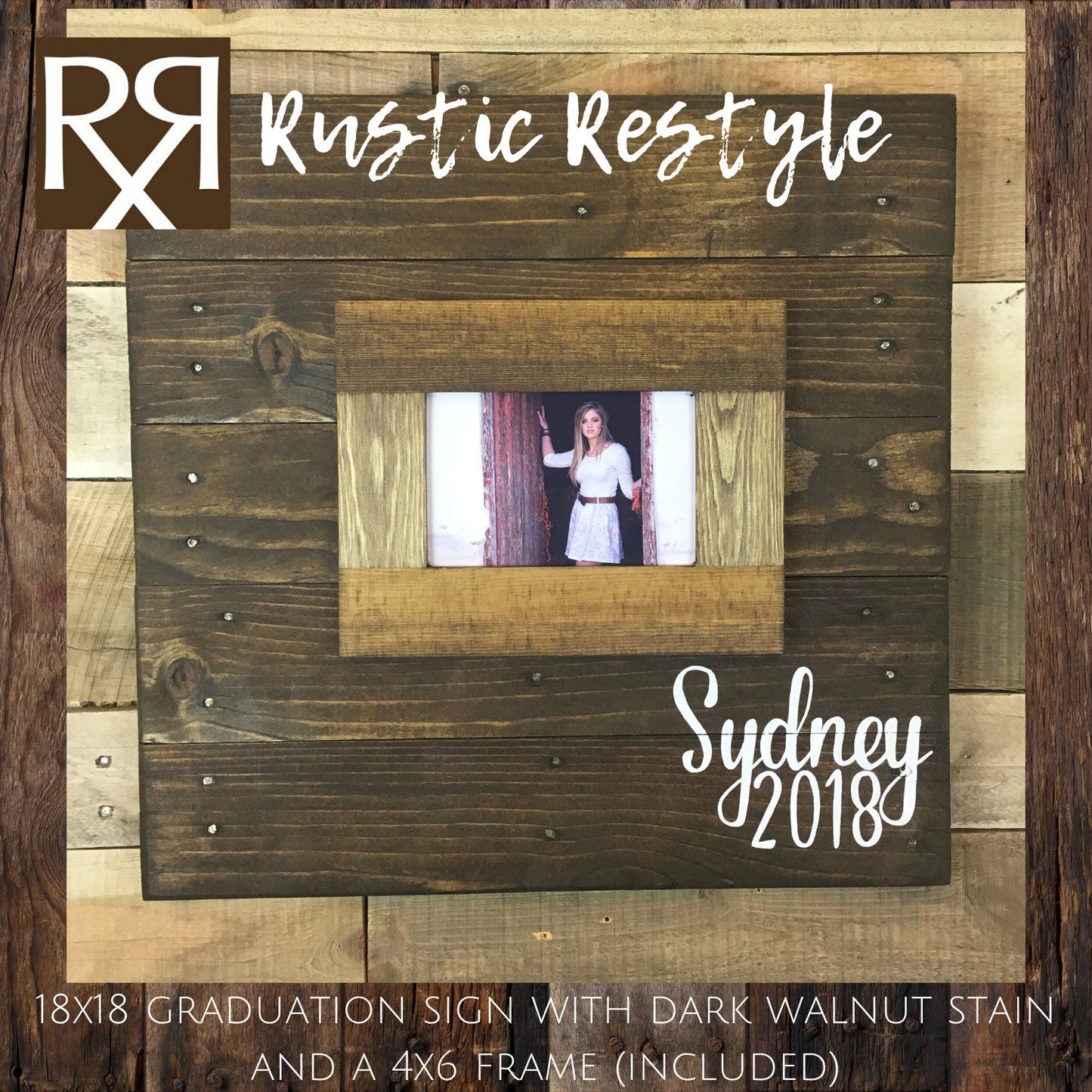 graduation guest book, party book, Creative Guest book alternative, class of 2020, guestbook frame, rustic sign, wood pallet sign, 18x18 - Rustic Restyle