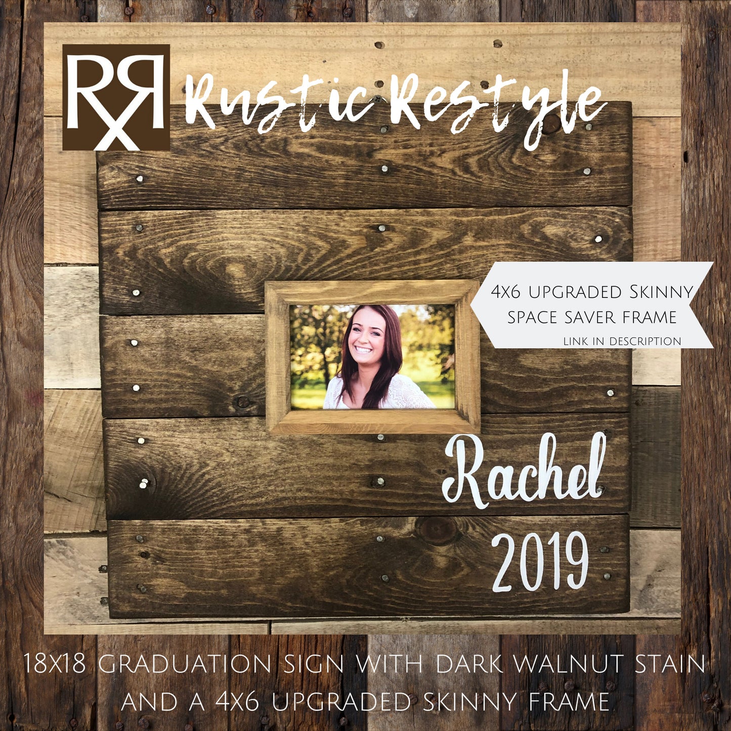 graduation guest book, party book, Creative Guest book alternative, class of 2020, guestbook frame, rustic sign, wood pallet sign, 18x18 - Rustic Restyle