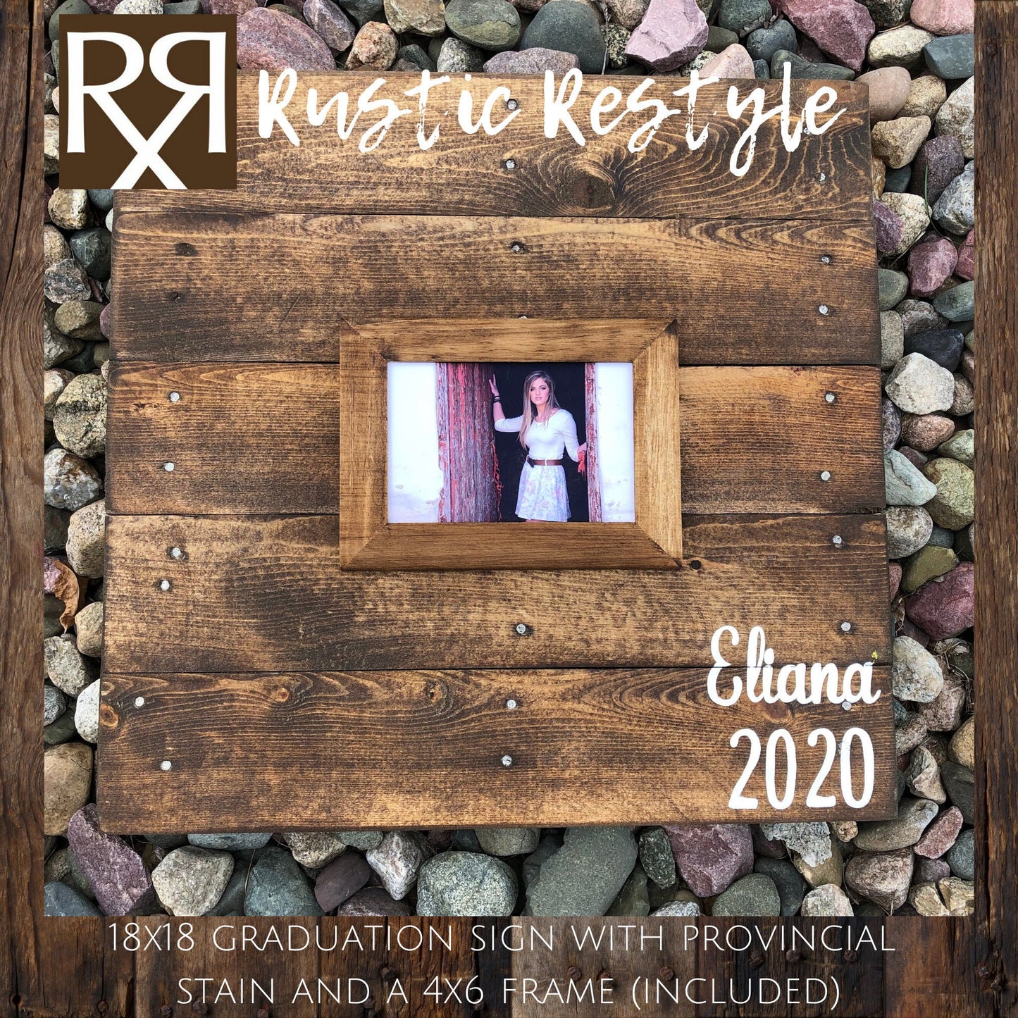 graduation guest book, party book, Creative Guest book alternative, class of 2020, guestbook frame, rustic sign, wood pallet sign, 18x18 - Rustic Restyle