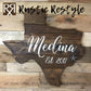 Last name wood sign, pallet sign wall art, wood state art, new home wood sign, rustic home decor, wooden Texas sign, pallet signs, signage - Rustic Restyle
