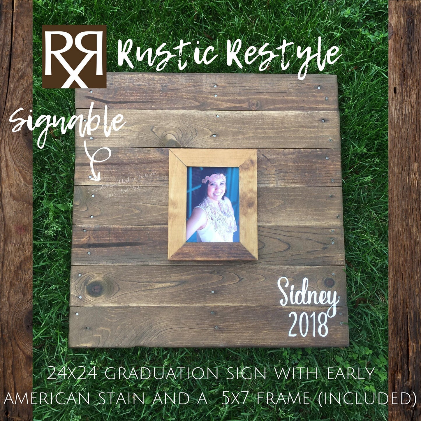 24X24 personalized graduation guest book party decor, class of 2022, high school commencement sign in book, college graduate memento