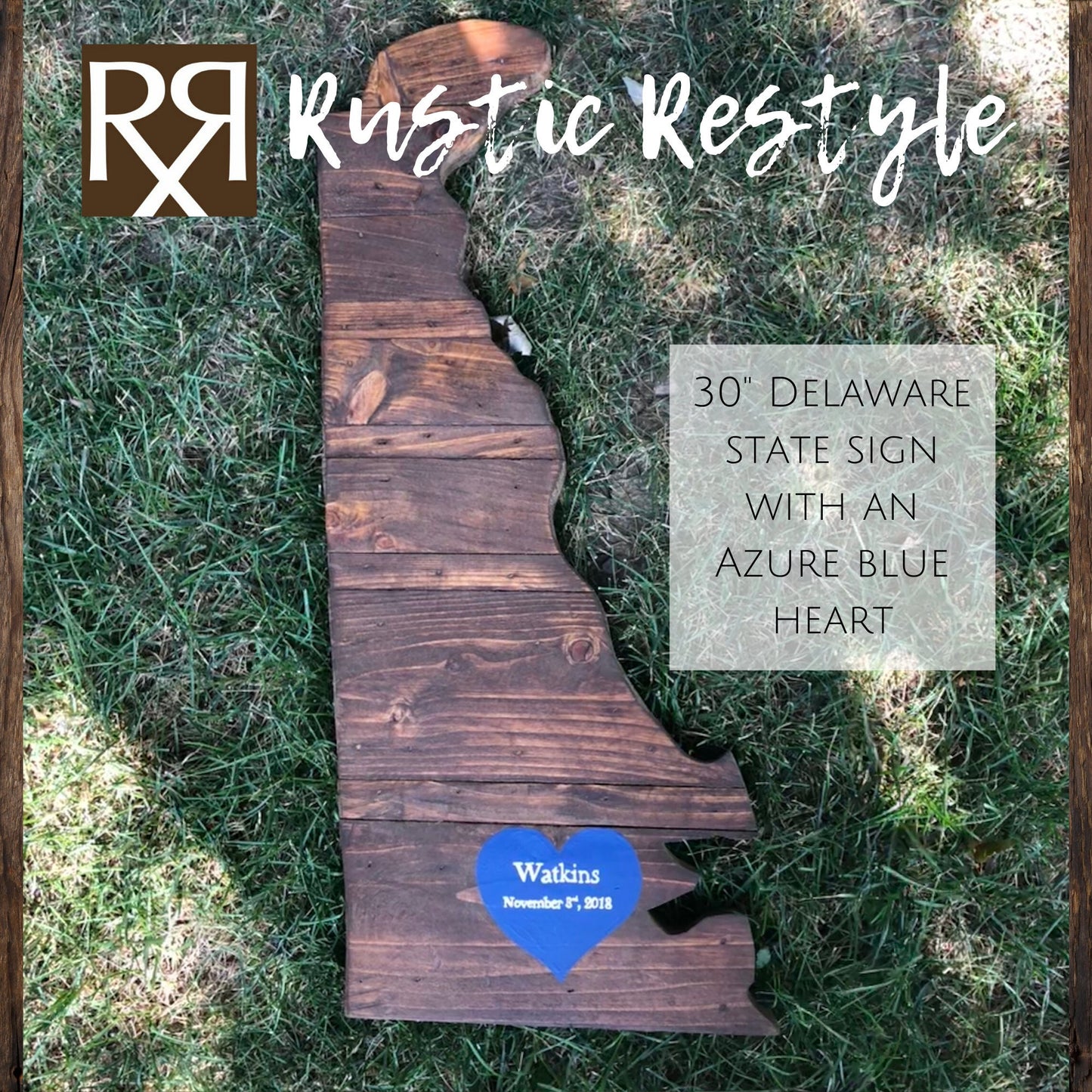 Delaware state art, Delaware map sign, wall art, pallet state cut out, Gift for new home, wedding guest book, wall above couch gallery