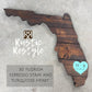 Florida wood cut out, Wood Florida, States Guest book, heart florida, personalized sign, custom wall art, the sunshine state, wedding sign