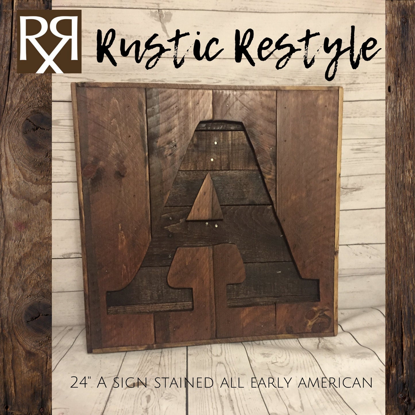 Custom Recycled pallet initial A sign, Wooden Letter sign, Monogram sign, Gift for home, Rustic home decor, Wood pallet sign, custom sign