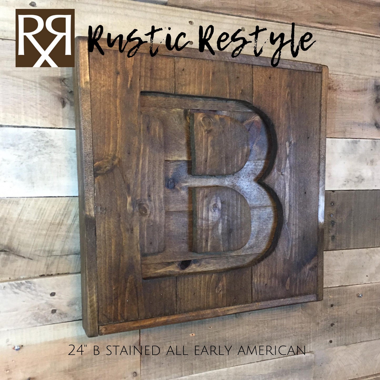 Custom Recycled pallet initial B sign, Wooden Letter sign, Monogram sign, Gift for home, Rustic home decor, Wood pallet sign, custom sign