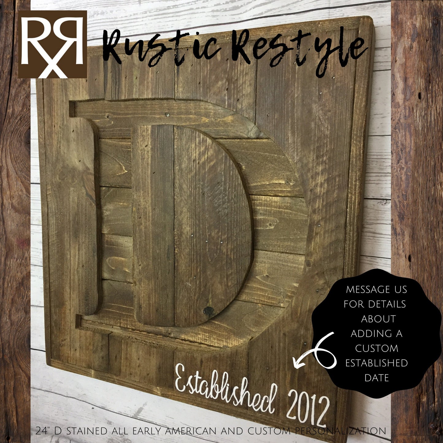Pallet letter sign, Recycled pallet initial R sign, Wooden Letter sign, Monogram sign, Gift for home, Rustic home decor, custom sign