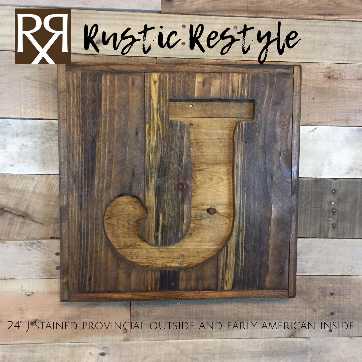 Custom Recycled pallet initial J sign, Wooden Letter sign, Monogram sign, Gift for home, Rustic home decor, Wood pallet sign, custom sign