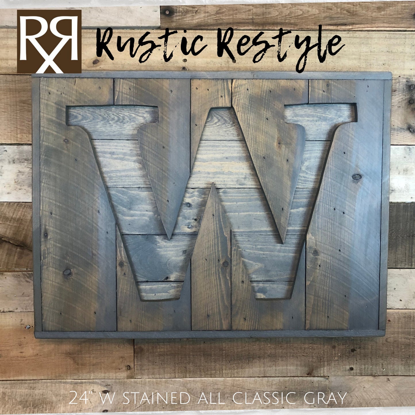 Pallet letter sign, Recycled pallet initial W sign, Wooden Letter sign, Monogram sign, Gift for home, Rustic home decor, custom sign