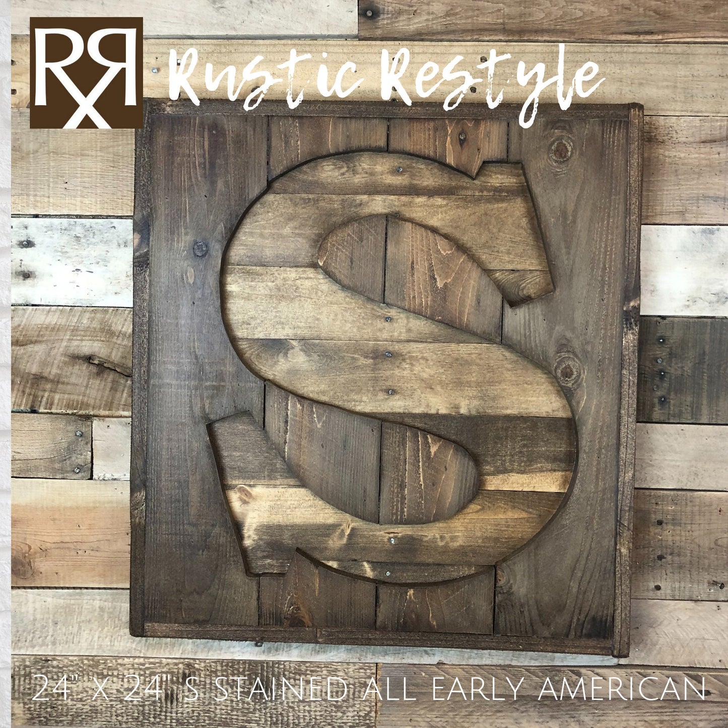 Pallet letter sign, Recycled pallet initial S sign, Wooden Letter sign, Monogram sign, Gift for home, Rustic home decor, custom sign