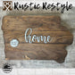 14" inch Iowa home sweet home sign with zip code and city marker, Pick your own customization