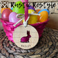 Custom wooden Easter Basket Bunny personalized name Tags