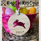 Custom wooden Easter Basket Bunny personalized name Tags