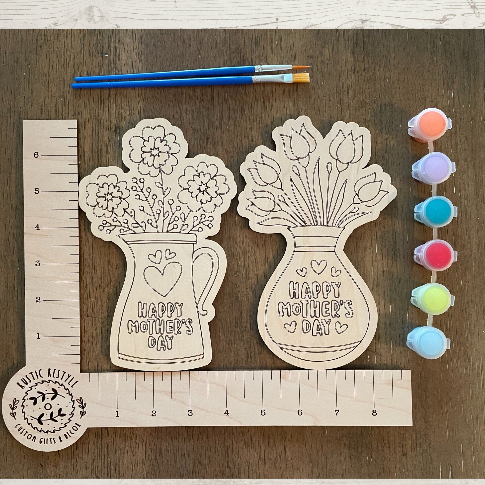 DIY Mother's Day paint kits, Kids gift for mom, paintable cards for mother