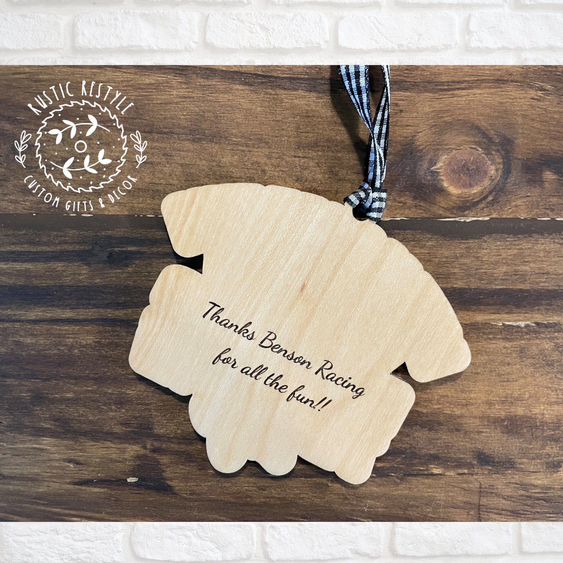 Personalized racing Maple race track Ornament, racing fan gift