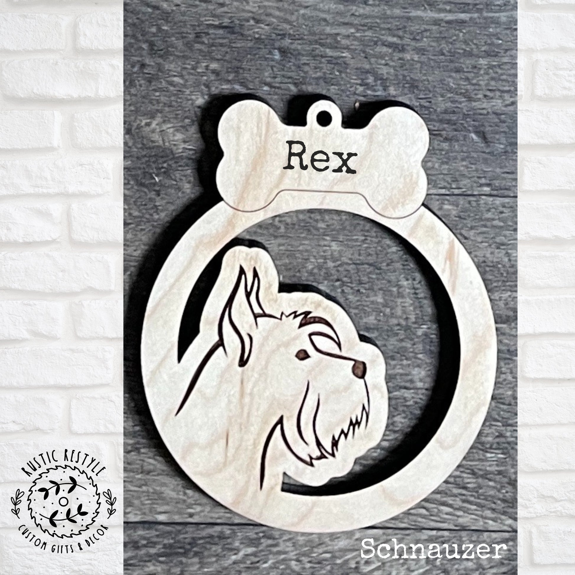 Dog Breed ornament gift, Personalized Engraved Ornament, Dog lover, veterinarian Christmas