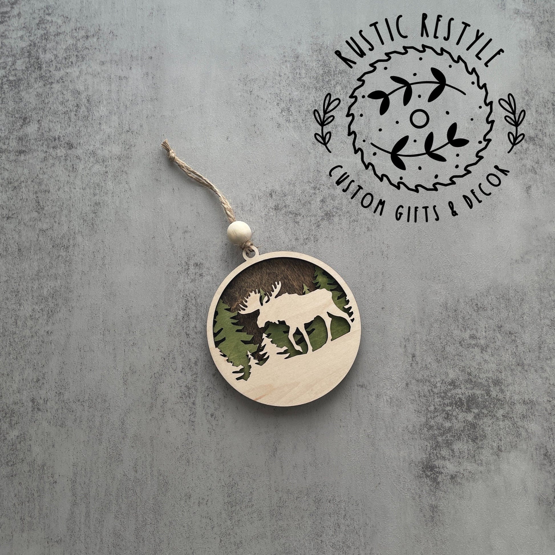 Moose Hunting Ornament, Moose personalized Hunting gift