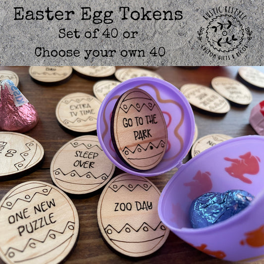 Easter Egg hunt tokens, Easter basket egg stuffer candy alternative